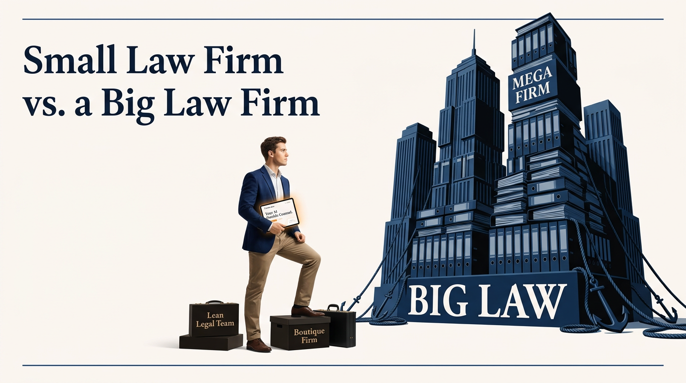 David v Goliath style, but with a small law firm v a big law firm